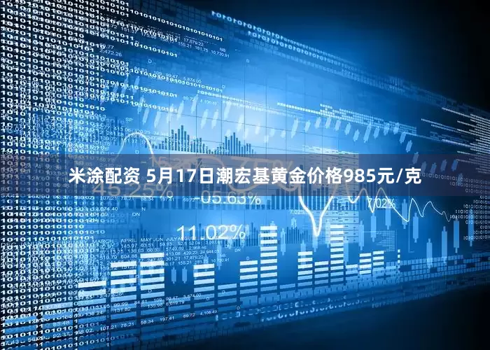 米涂配资 5月17日潮宏基黄金价格985元/克